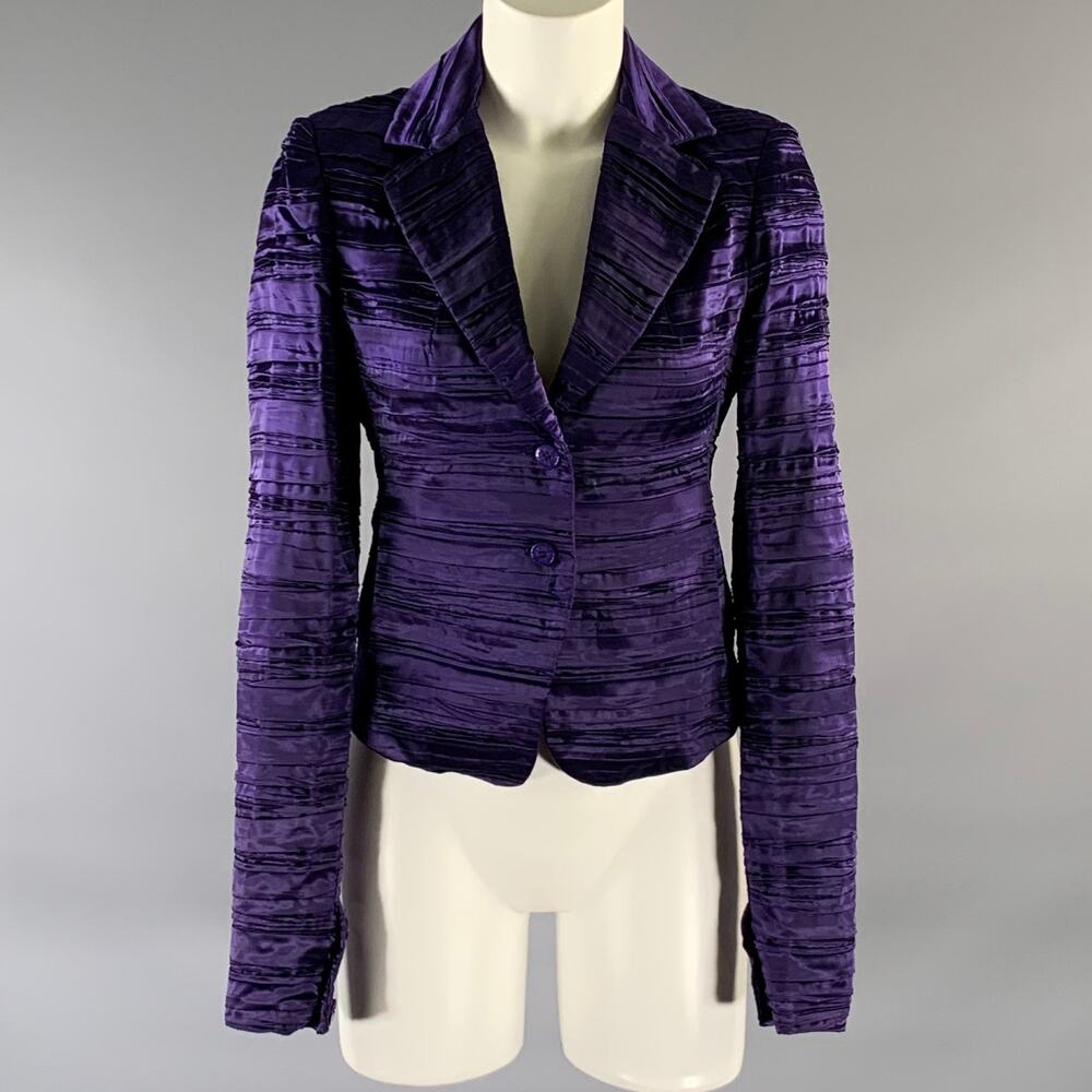 PATRIZIA PEPE Size S Purple Polyester Blend Jacket